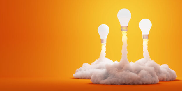 Idea, creativity and problem solving theme, original 3d renderin